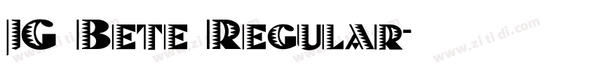 JG Bete Regular字体转换
